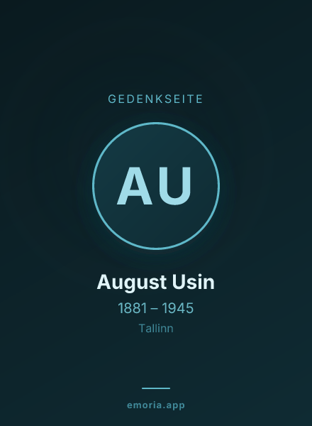 Gedenkportrait von August Usin