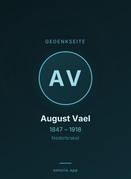 Gedenkportrait von August Vael