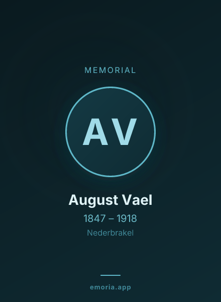 Memorial portrait of August Vael