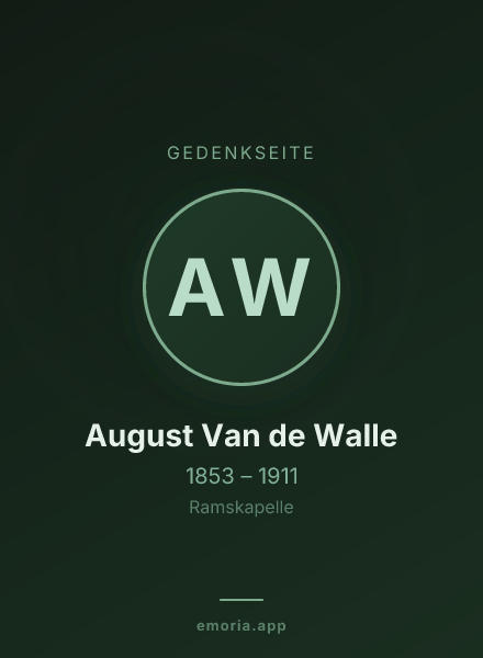 Gedenkportrait von August Van de Walle