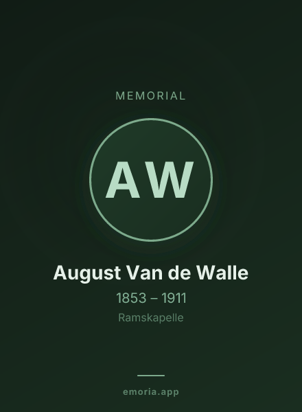 Memorial portrait of August Van de Walle