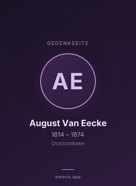 Gedenkportrait von August Van Eecke