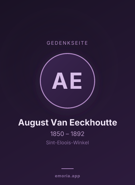 Gedenkportrait von August Van Eeckhoutte