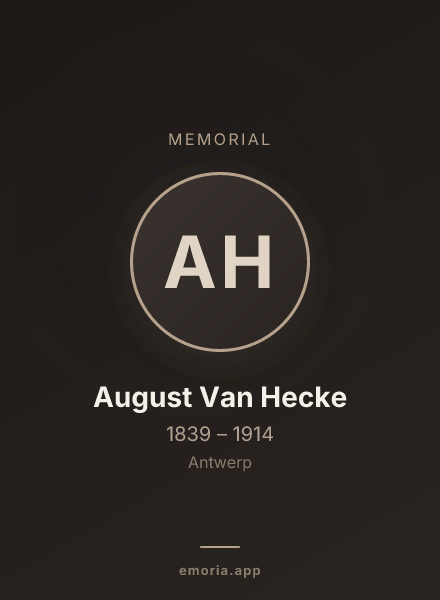 Memorial portrait of August Van Hecke