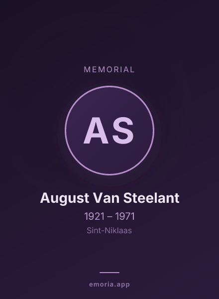 Memorial portrait of August Van Steelant