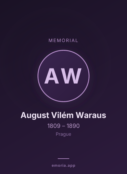 Memorial portrait of August Vilém Waraus