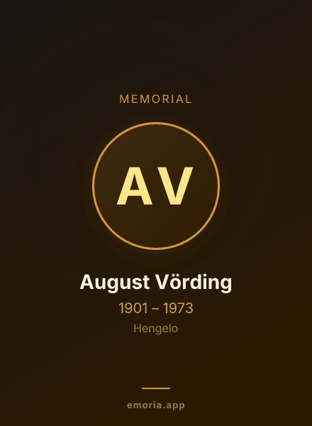 Memorial portrait of August Vörding