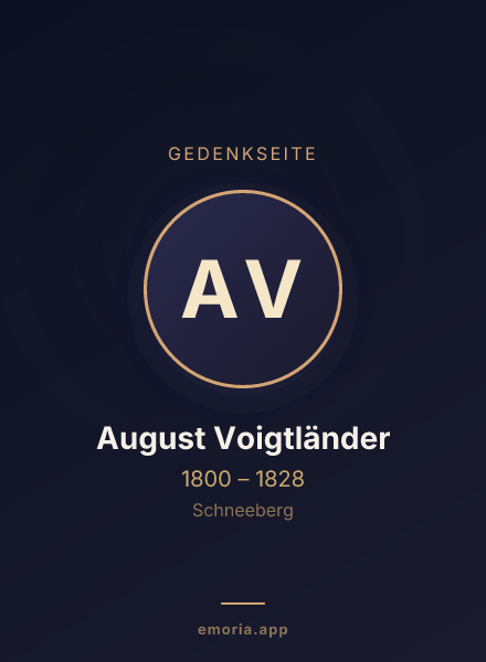 Gedenkportrait von August Voigtländer