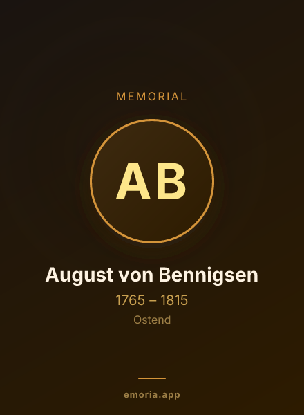 Memorial portrait of August von Bennigsen