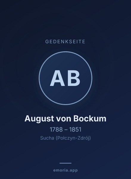 Gedenkportrait von August von Bockum