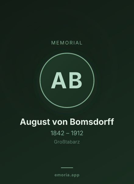 Memorial portrait of August von Bomsdorff