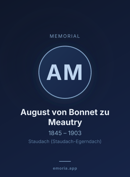 Memorial portrait of August von Bonnet zu Meautry