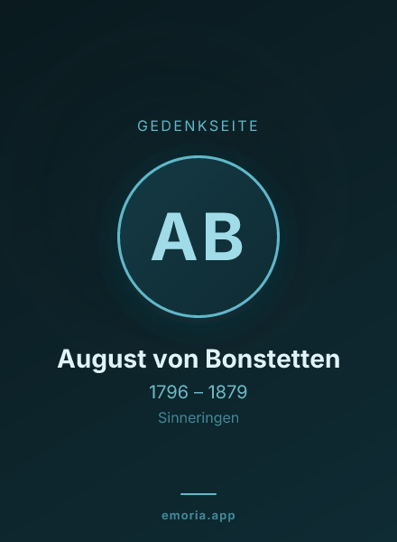 Gedenkportrait von August von Bonstetten