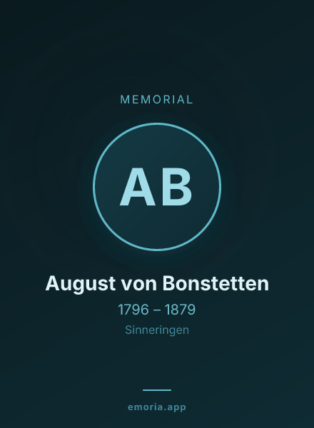 Memorial portrait of August von Bonstetten