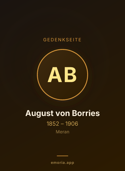 Gedenkportrait von August von Borries