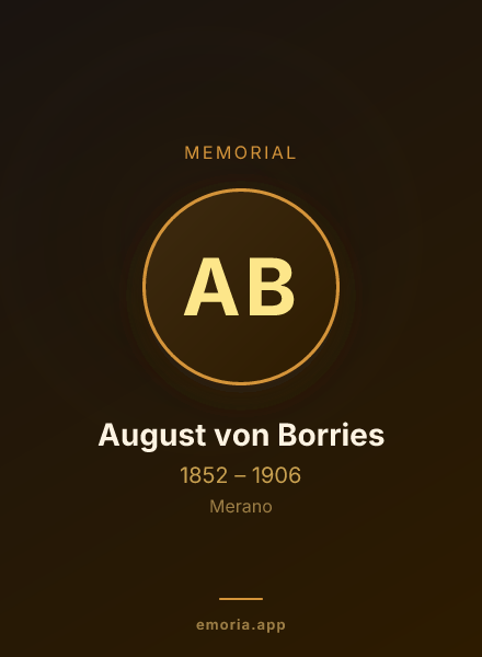 Memorial portrait of August von Borries