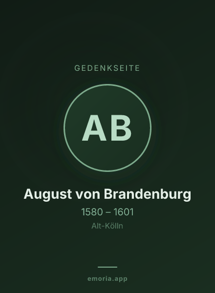 Gedenkportrait von August von Brandenburg