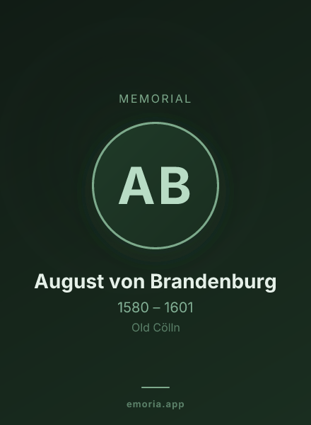 Memorial portrait of August von Brandenburg