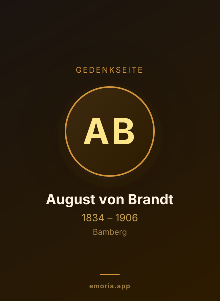 Gedenkportrait von August von Brandt