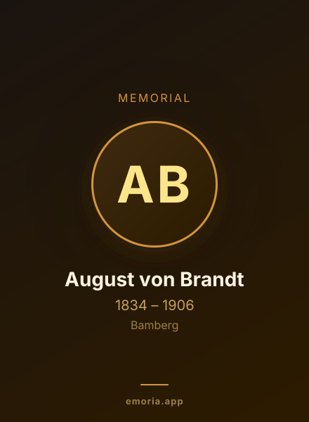 Memorial portrait of August von Brandt