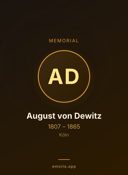 Memorial portrait of August von Dewitz