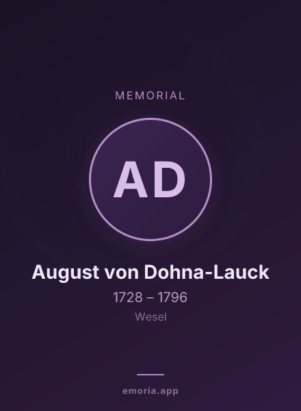 Memorial portrait of August von Dohna-Lauck