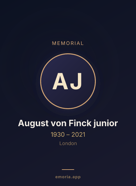 Memorial portrait of August von Finck junior