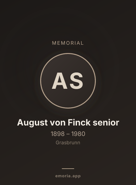 Memorial portrait of August von Finck senior