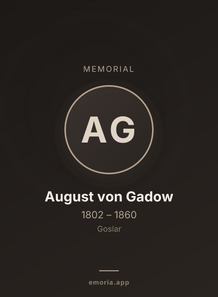 Memorial portrait of August von Gadow