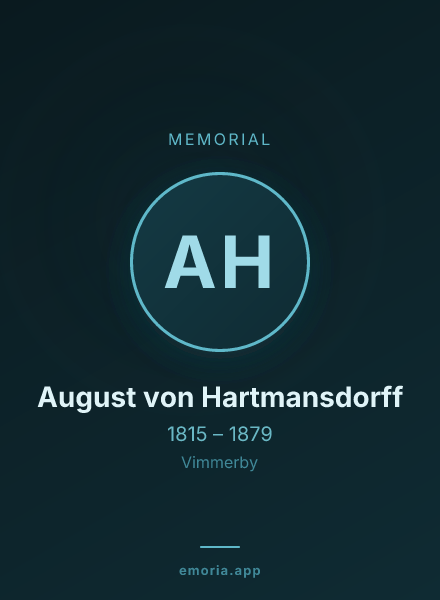 Memorial portrait of August von Hartmansdorff