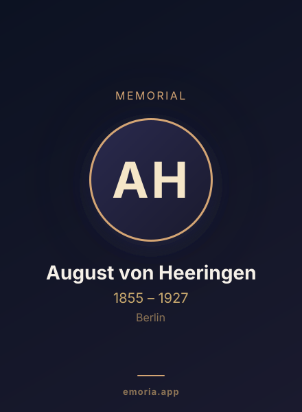 Memorial portrait of August von Heeringen