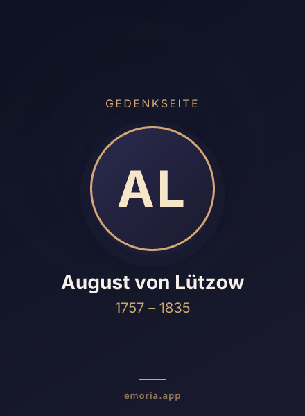 Gedenkportrait von August von Lützow