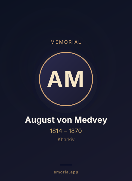 Memorial portrait of August von Medvey