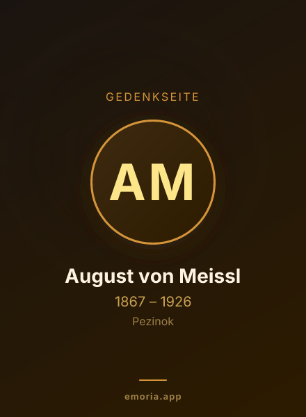 Gedenkportrait von August von Meissl