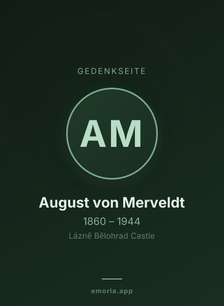 Gedenkportrait von August von Merveldt
