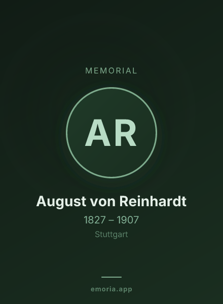 Memorial portrait of August von Reinhardt