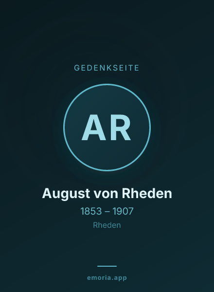 Gedenkportrait von August von Rheden