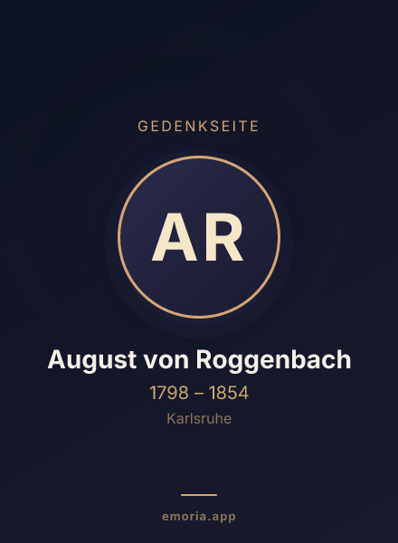 Gedenkportrait von August von Roggenbach