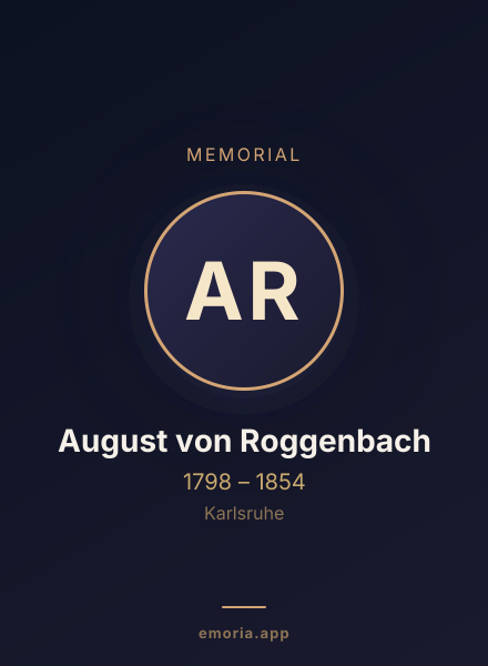 Memorial portrait of August von Roggenbach