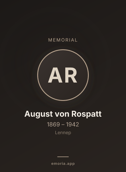 Memorial portrait of August von Rospatt
