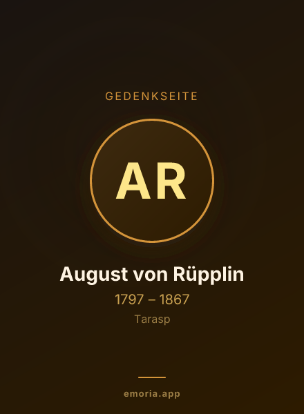 Gedenkportrait von August von Rüpplin