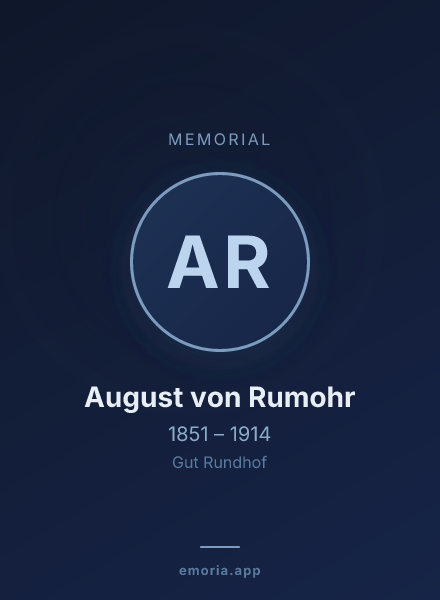 Memorial portrait of August von Rumohr