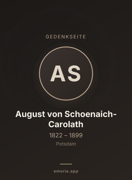 Gedenkportrait von August von Schoenaich-Carolath