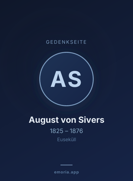 Gedenkportrait von August von Sivers