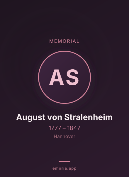 Memorial portrait of August von Stralenheim
