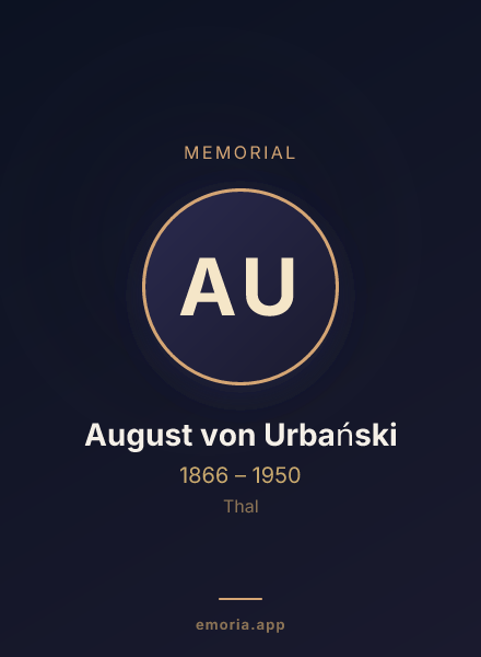 Memorial portrait of August von Urbański