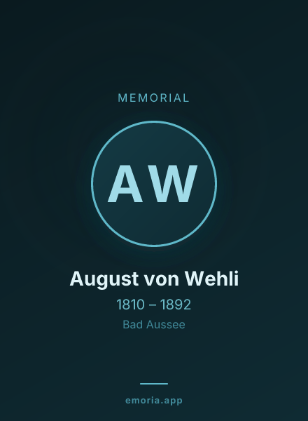 Memorial portrait of August von Wehli