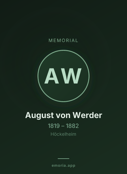 Memorial portrait of August von Werder