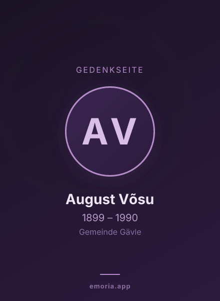 Gedenkportrait von August Võsu