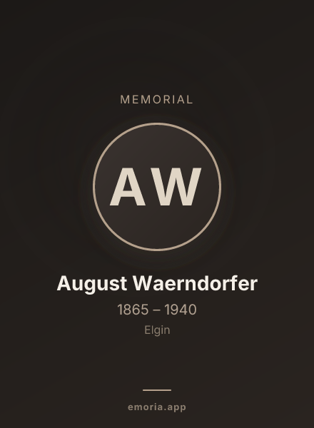 Memorial portrait of August Waerndorfer